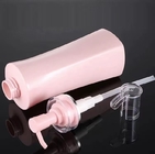 Plastic Cosmetic Pink Shampoo Bottles Square Body Lotion Packaging